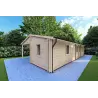 Maison en bois ALMA 6x11, 44/100/44 mm, façade côté droit