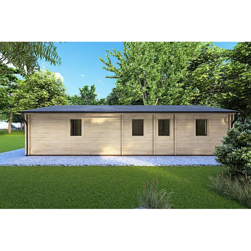 Maison en bois ALMA 6x11, 44/100/44 mm, côté gauche
