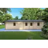 Maison en bois ALMA 6x11, 44/100/44 mm, côté gauche