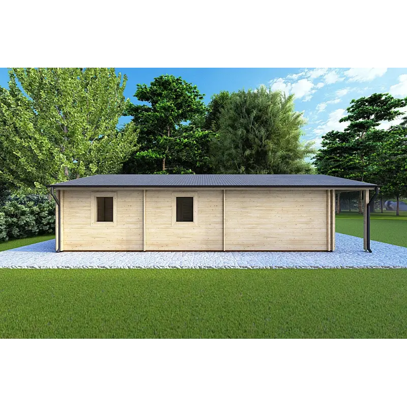 Maison en bois ALMA 6x11, 44/100/44 mm, côté droit
