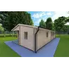 Maison isolée ALMA 6x12, 44/100/44 mm, façade côté droit