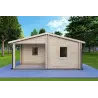 Maison isolée ALMA 6x12, 44/100/44 mm, vue frontale
