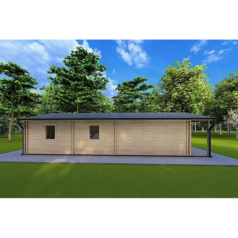 Maison isolée ALMA 6x12, 44/100/44 mm, côté droit