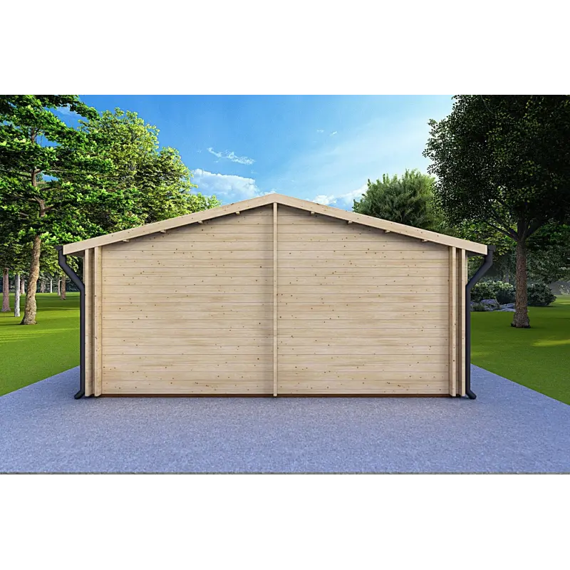 Maison isolée ALMA 6x12, 44/100/44 mm, vue arrière
