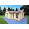 Maison en bois NOEMI 10x6 44/100/44 mm, façade côté droit