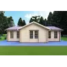 Maison en bois NOEMI 10x6 44/100/44 mm, vue frontale
