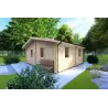 Maison en bois isolée IRMA 6x6, 44/100/44 mm, façade côté droit