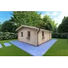 Maison en bois DALIA 5x7, 44/100/44 mm, façade côté droit