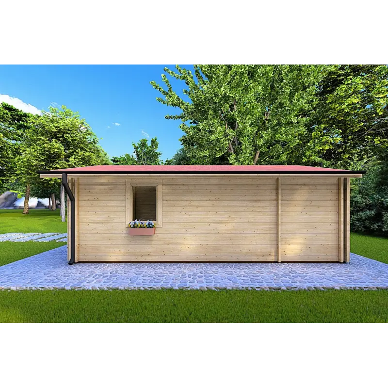 Maison en bois DALIA 5x7, 44/100/44 mm, côté droit