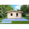 Maison en bois isolée DALIA 6x8, 44/100/44 mm, vue frontale
