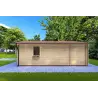 Maison en bois isolée DALIA 6x8, 44/100/44 mm, côté droit