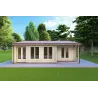 Maison en bois ADELE 8x6, 44/100/44 mm, vue frontale