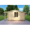 Maison en bois ADELE 8x6, 44/100/44 mm, côté droit