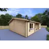 Maison en bois isolée GIADA 10x7.20, 44/100/44 mm, façade côté gauche