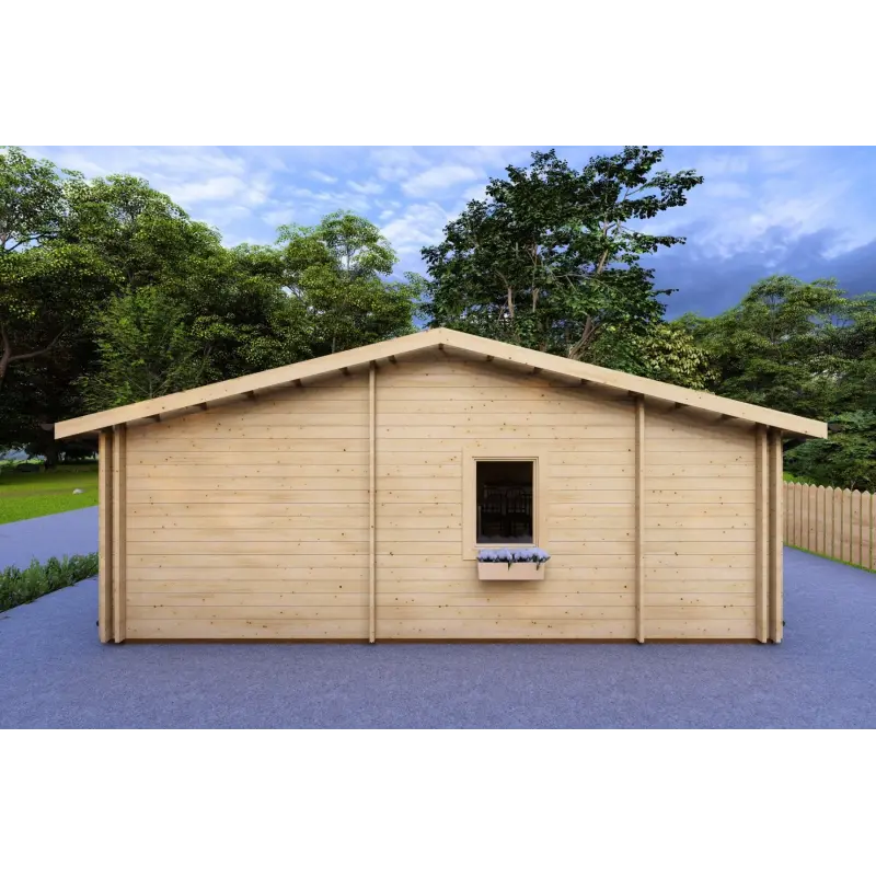 Maison en bois isolée GIADA 10x7.20, 44/100/44 mm, côté droit