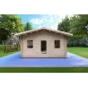 Maison en bois isolée LARA 6x8, 44/100/44 mm, vue frontale