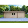 Maison en bois isolée LARA 6x8, 44/100/44 mm, côté droit
