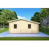 Maison en bois isolée LARA 6x8, 44/100/44 mm, vue arrière