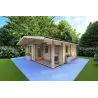 Maison isolée ELBA 6x6, 44/100/44 mm, façade côté droit