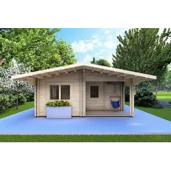 Maison isolée ELBA 6x6, 44/100/44 mm, vue frontale