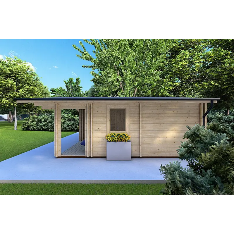 Maison isolée ELBA 6x6, 44/100/44 mm, côté droit
