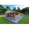Maison en bois FIRENZE 8x12, 44/100/44 mm, façade côté droit