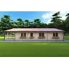 Maison en bois FIRENZE 8x12, 44/100/44 mm, côté droit