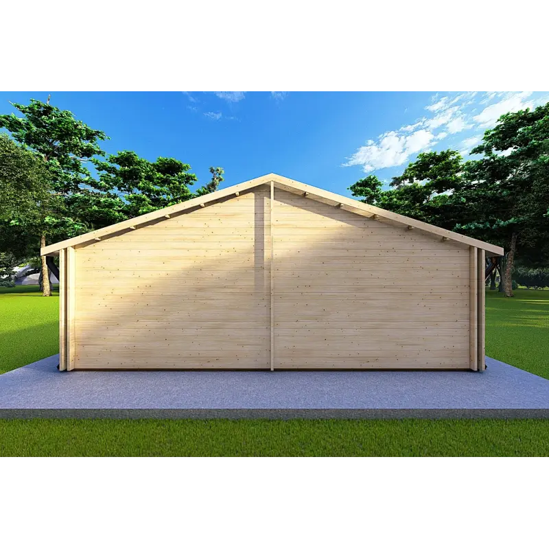 Maison en bois FIRENZE 8x12, 44/100/44 mm, vue arrière