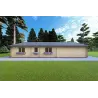 Maison isolée en bois NIZZA 8x14.5, 44/100/44 mm, côté droit