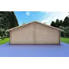 Maison isolée en bois NIZZA 8x14.5, 44/100/44 mm, vue arrière