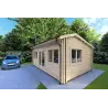 Maison en bois isolée CAMILLA 5.5x4.2 44mm, façade côté droit