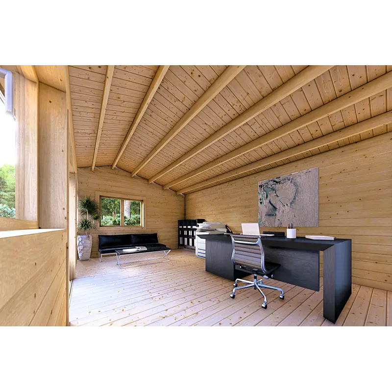 Maison en bois isolée CAMILLA 5.5x4.2 44mm, intérieur