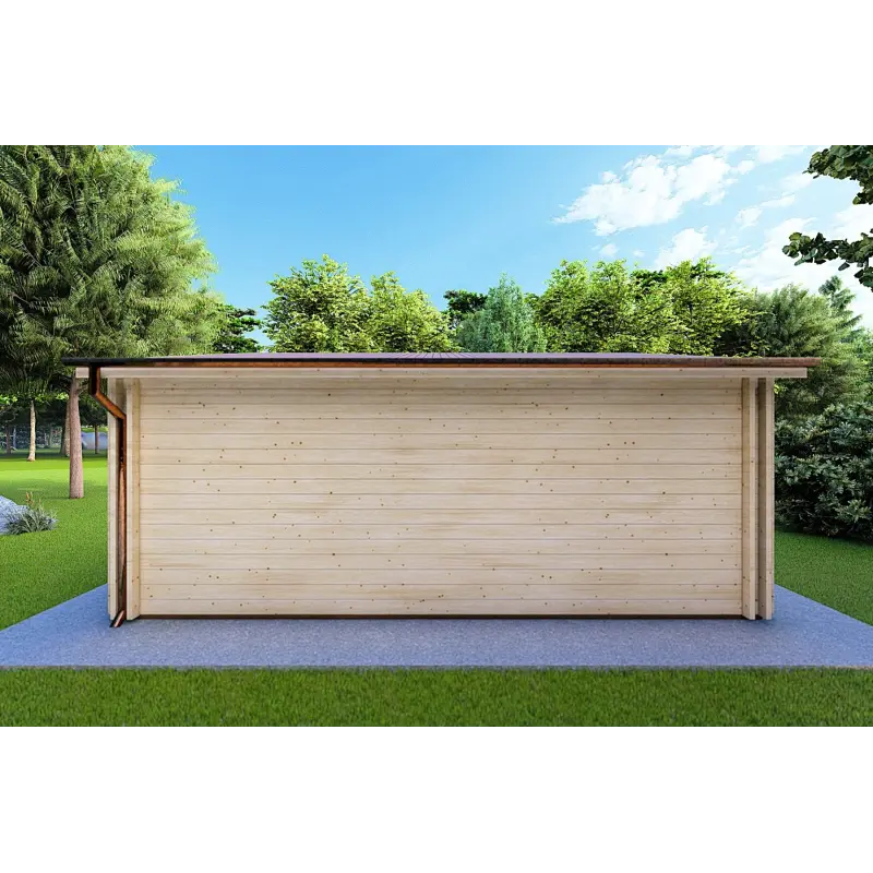 Maison isolée CAMILLA 6x4.2 44/100/44 mm, vue arrière