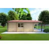 Chalet bois PERLA 6x6 44mm, côté gauche