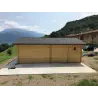 Chalet en bois AUGUSTA 8x6, 60mm, vue arrière – modèle réalisé