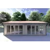 Chalet en bois AUGUSTA 8x6, 60mm, vue frontale