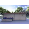 Chalet en bois AUGUSTA 8x6, 60mm, vue arrière