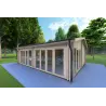 Maison isolée AUGUSTA 8x6, 44/100/44 mm, façade côté droit