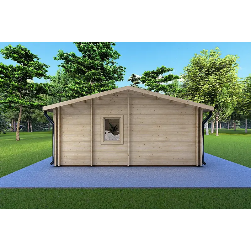 Maison isolée AUGUSTA 8x6, 44/100/44 mm, côté gauche