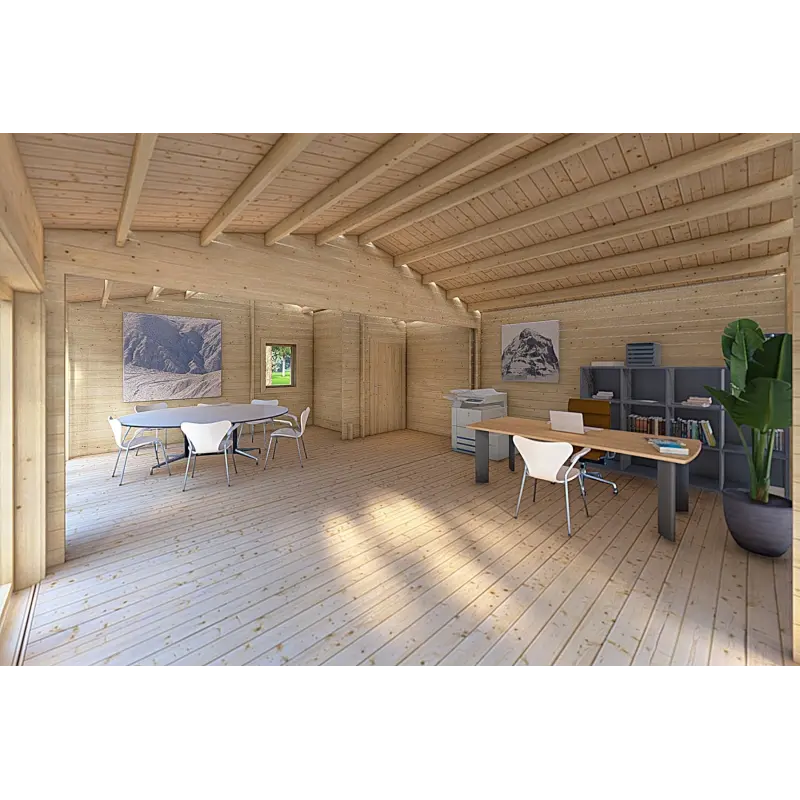 Maison isolée AUGUSTA 8x6, 44/100/44 mm, intérieur