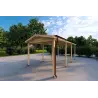 Carport en bois 6x3, 18 m², façade côté droit