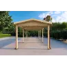 Carport en bois 6x3, 18 m², vue frontale