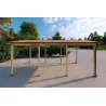 Carport en bois 6x3, 18 m², côté droit