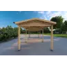 Carport en bois 6x3, 18 m², vue arrière