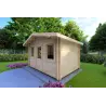 Abri de jardin CHIARA 4x3, 44mm, façade côté droit