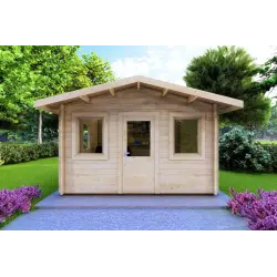 Abri de jardin CHIARA 4x3, 44mm, vue frontale