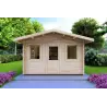 Abri de jardin CHIARA 4x3, 44mm, vue frontale
