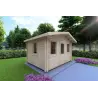 Abri de jardin CHIARA 4x3, 44mm, façade côté gauche