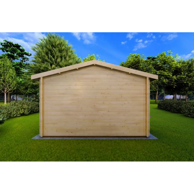 Abri de jardin CHIARA 4x3, 44mm, vue arrière