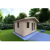 Remise en bois GIULIA 4x3, 44mm, façade côté gauche